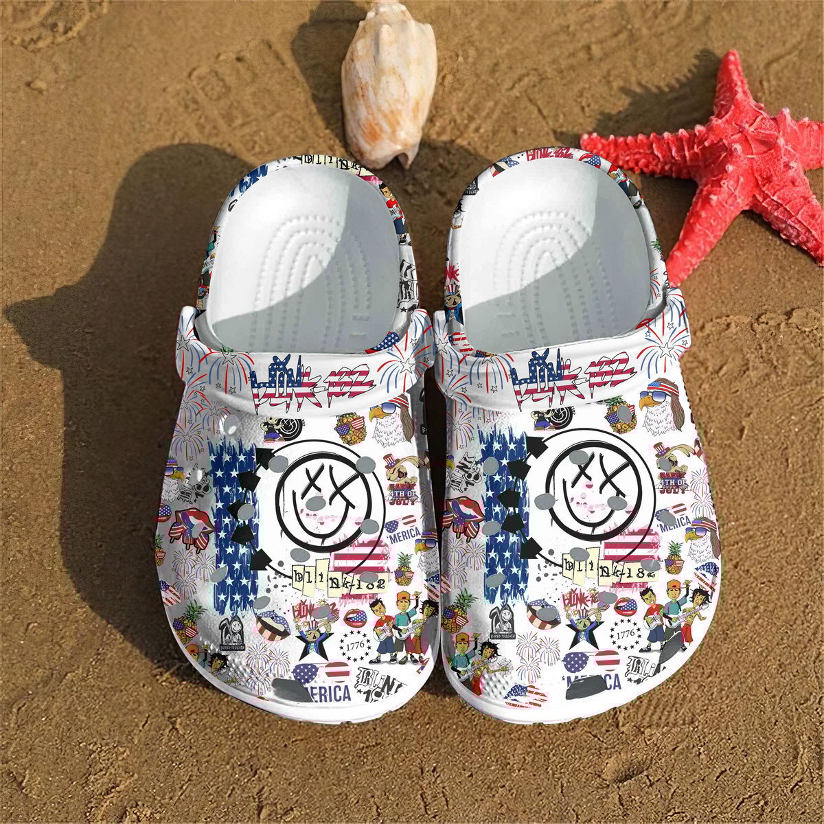 Blink 182 Music Crocs Crocband Clogs Shoes Comfortable For Men Women and Kids