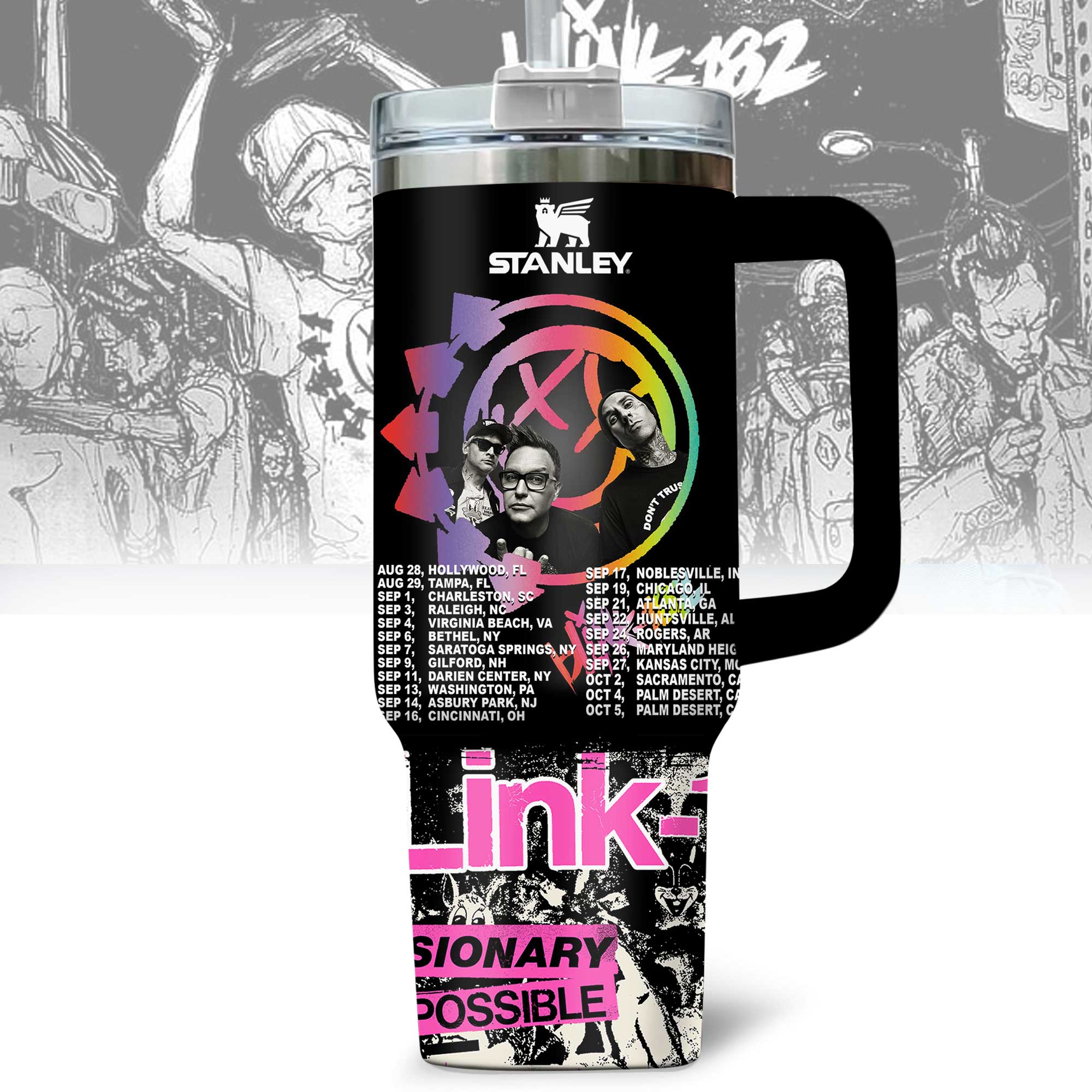 Blink-182 Music Custom Stanley Cup 40 oz 30 oz Tumbler With HandleTVC2301169 - Image 3