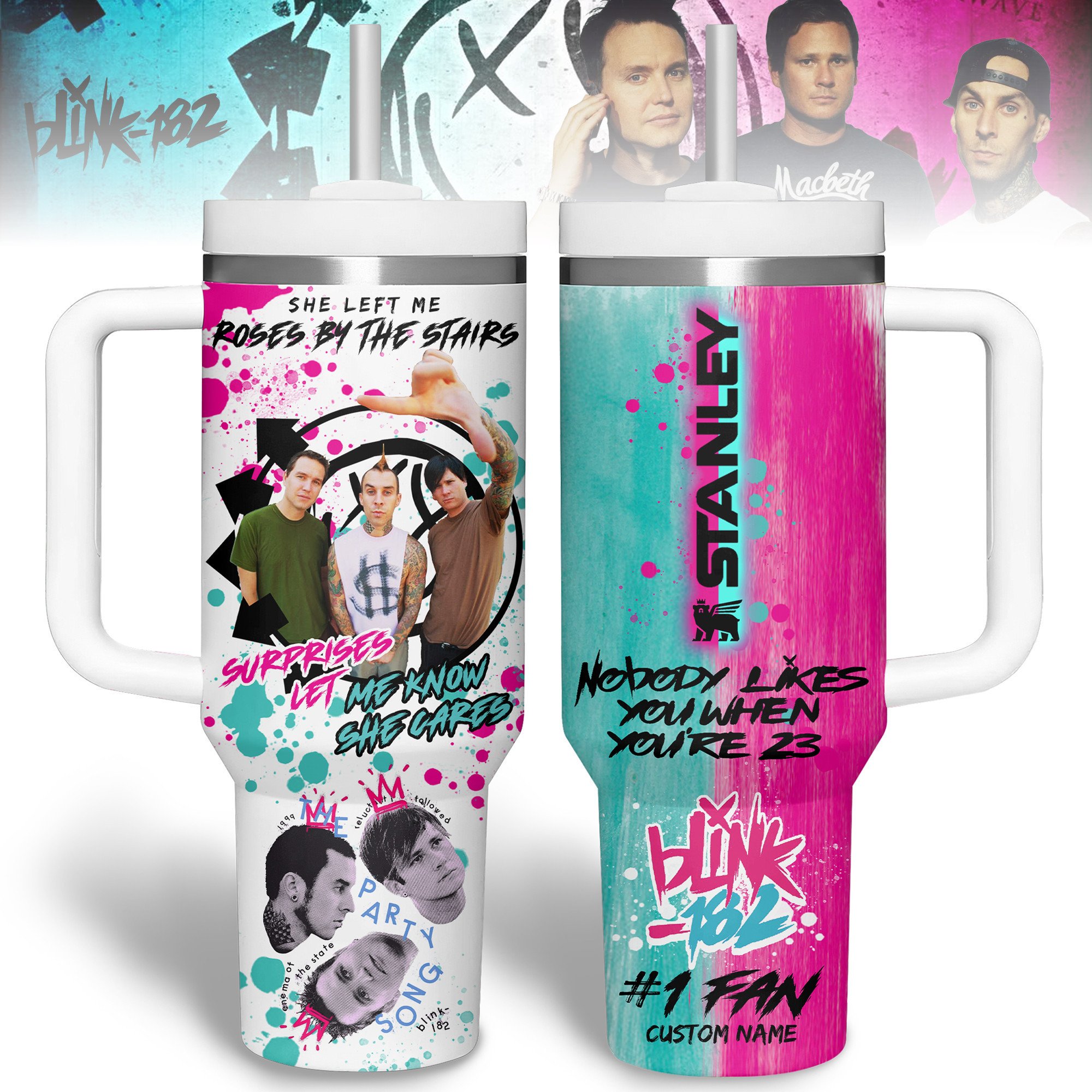 Blink-182 Music Custom Stanley Cup 40 oz 30 oz Tumbler With HandleTVC2301191