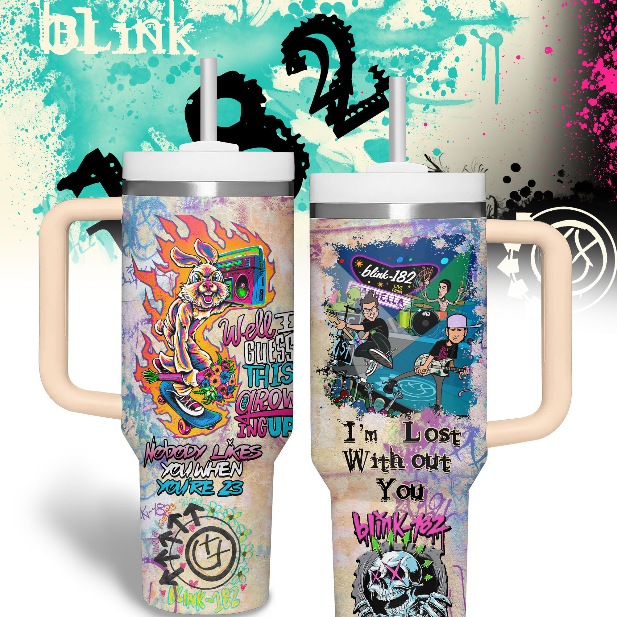 Blink-182 Music Custom Stanley Cup 40 oz 30 oz Tumbler With HandleTVC2301241