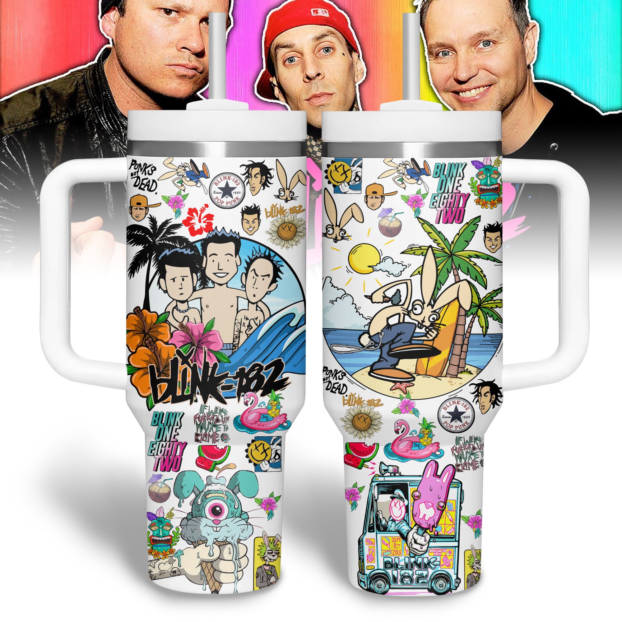 Blink-182 Music Custom Stanley Cup 40 oz 30 oz Tumbler With HandleTVC2301306