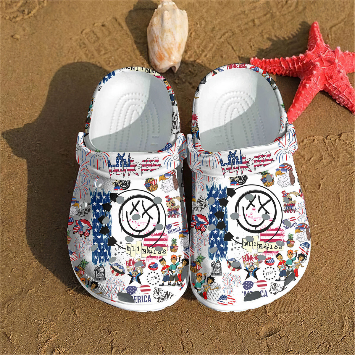 Blink 182 MusicCrocs Crocband Clogs Shoes Comfortable For Men Women and Kids