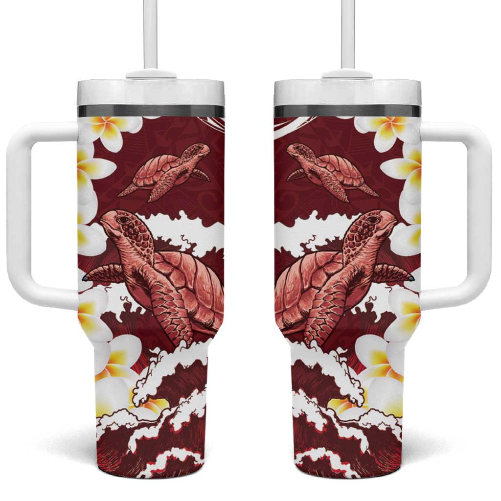 Blood Gold Polynesia Polynesian Frangipani With Sea Turtles Custom Stanley Cup 40 oz 30 oz Tumbler With HandleTVC2301364