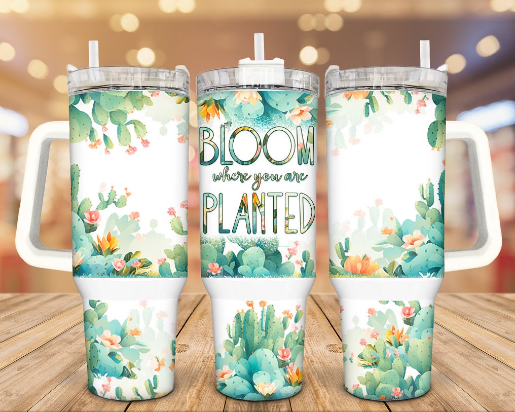 Blooming Fucculent Custom Stanley Cup 40 oz 30 oz Tumbler With HandleTVC2301934