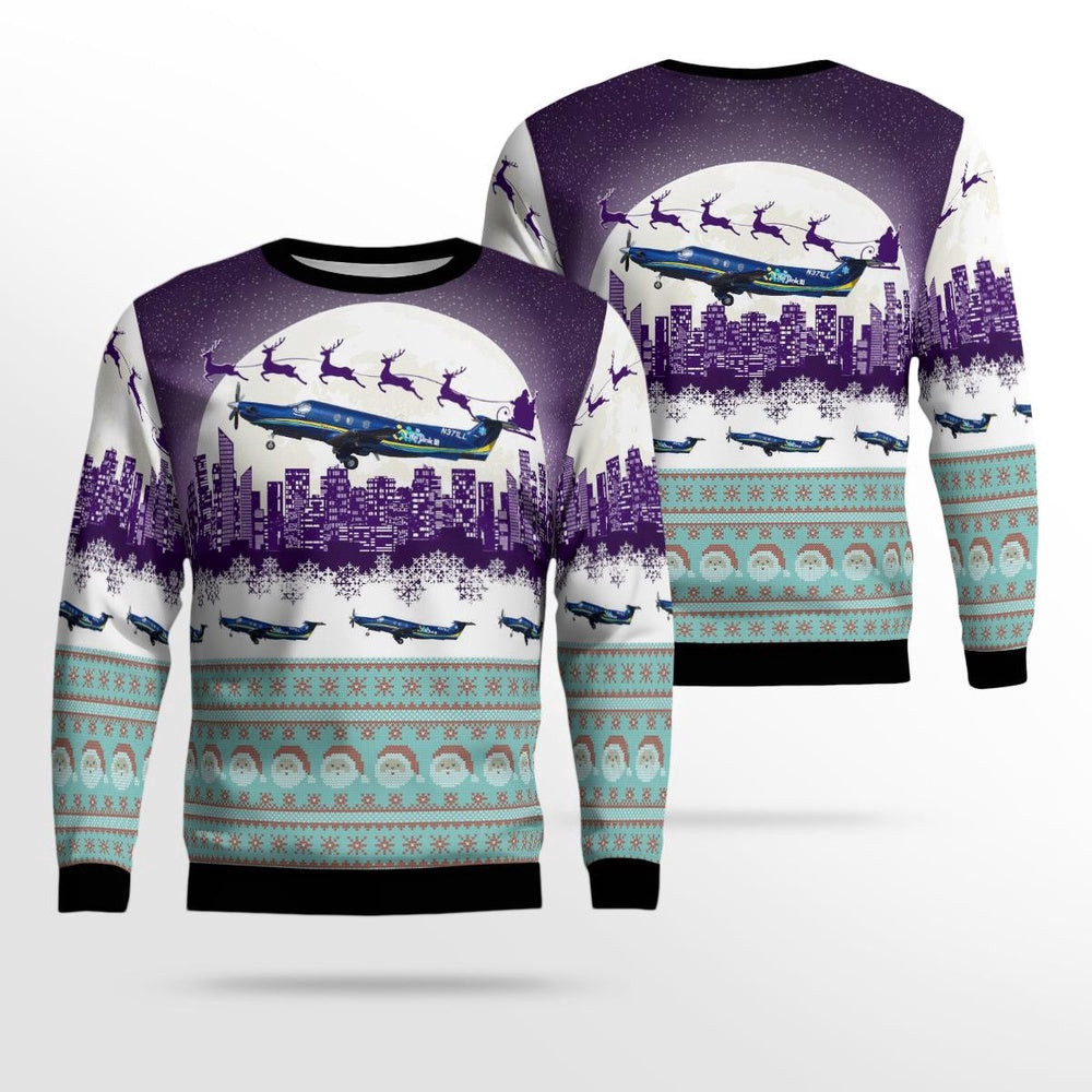 Bloomington, Minnesota Life Link III Pilatus PC-1247E Ugly Sweater Unisex Christmas Gift