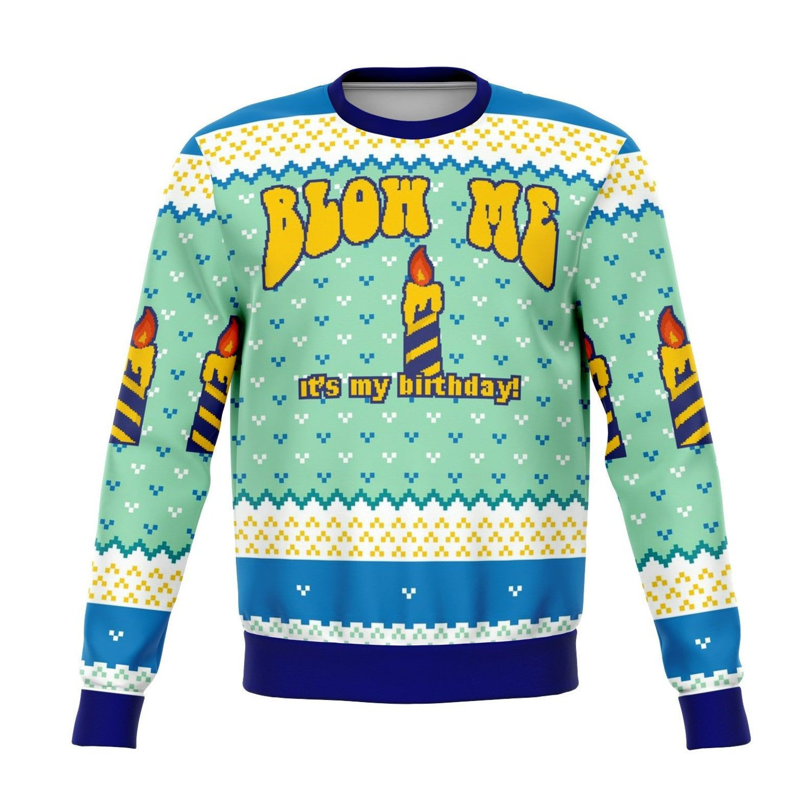 Blow Me Funny Ugly Christmas Sweater Adult 3D Funny Matching for family