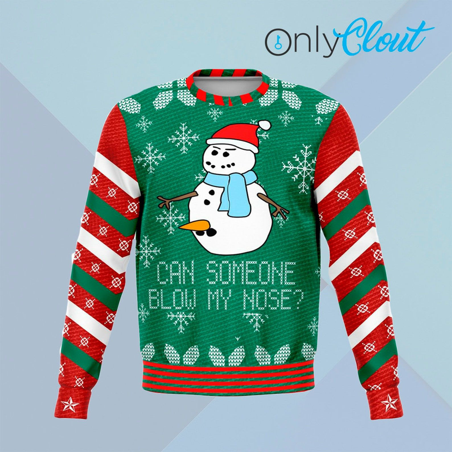 Blow My Nose Funny Ugly Christmas Sweater Adult 3D Funny Matching for family