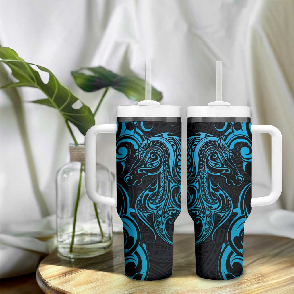 Blue Aoteara Horse Racing NZ Maori Custom Stanley Cup 40 oz 30 oz Tumbler With HandleTVC2301391 - Image 9