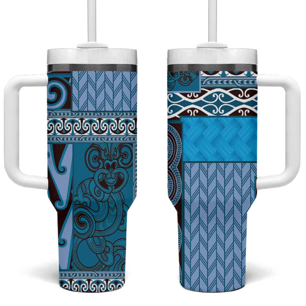 Blue Aotearoa Kowhaiwhai Pattern Custom Stanley Cup 40 oz 30 oz Tumbler With HandleTVC2301258