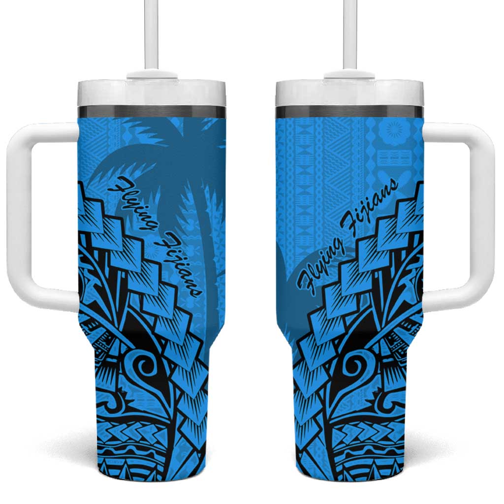 Blue Fiji Rugby Kaiviti Fijian Tribal World Cup Custom Stanley Cup 40 oz 30 oz Tumbler With HandleTVC2301386