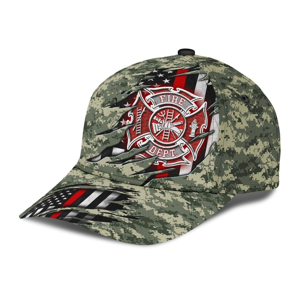 Blue Line Camouflage Loyalty Firefighter Pride Baseball Cap  Trucker Hats Custom Hats Gifts For Men & Women