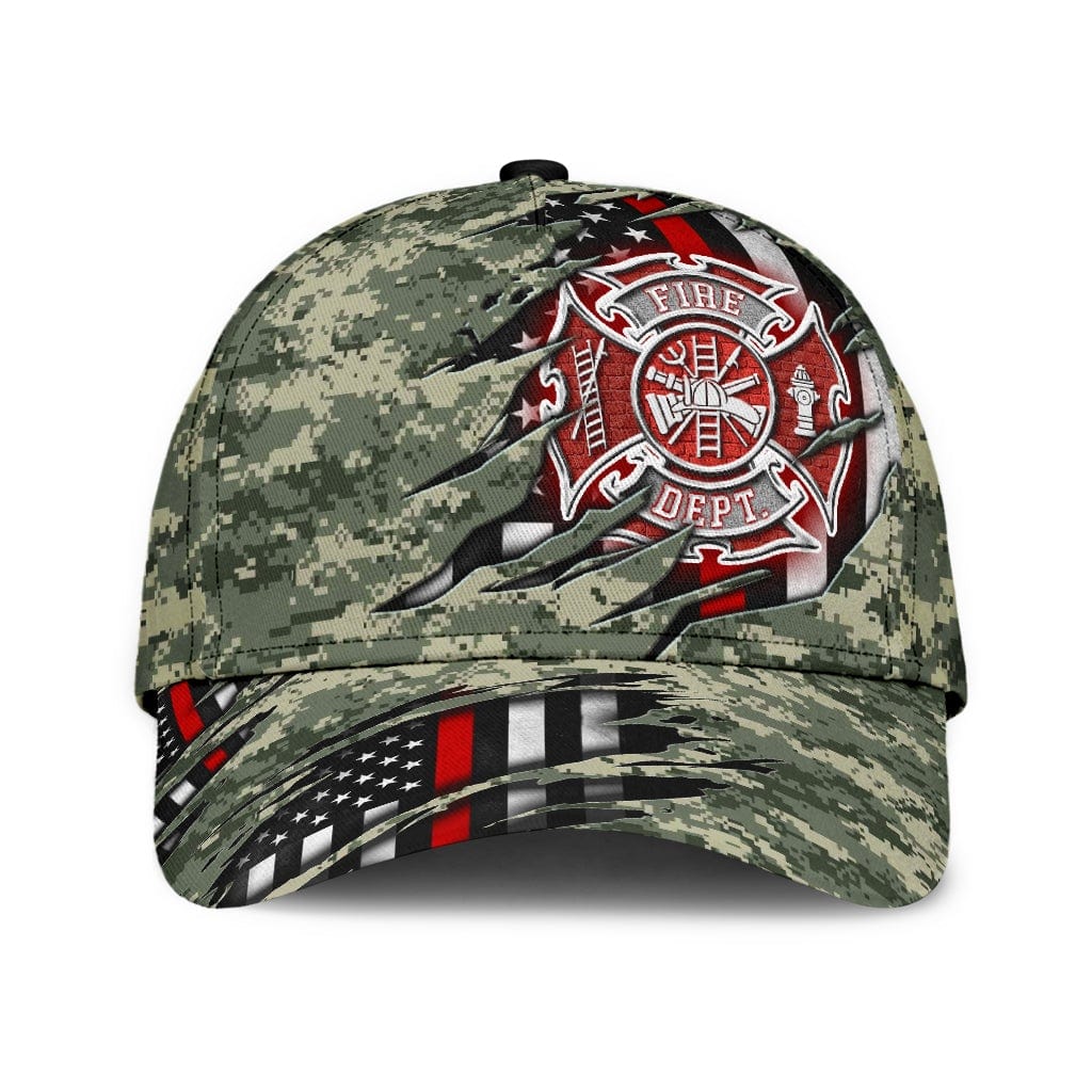 Blue Line Camouflage Loyalty Firefighter Pride Baseball Cap  Trucker Hats Custom Hats Gifts For Men & Women