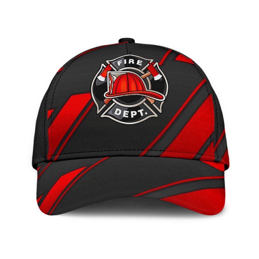 Blue Line Firefighter Pride Fire Dept Badge Red Line Baseball Cap  Trucker Hats Custom Hats Gifts For Men & Women