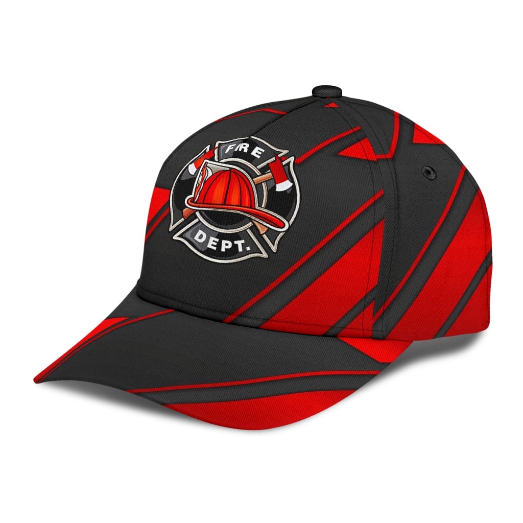 Blue Line Firefighter Pride Fire Dept Badge Red Line Baseball Cap  Trucker Hats Custom Hats Gifts For Men & Women
