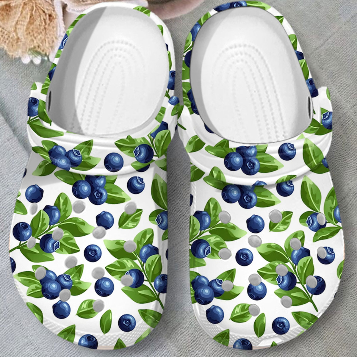 Blueberry Fruit Crocs Crocband Clogs Shoes Comfortable For Men Women and Kids - Image 2