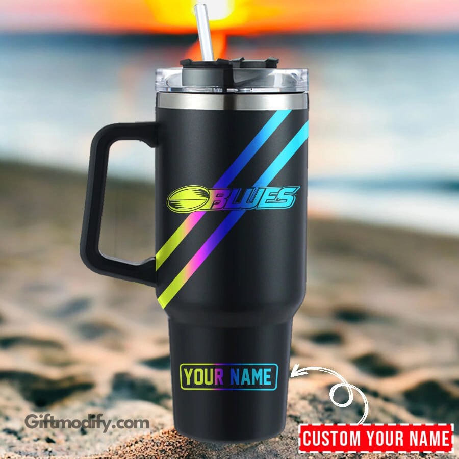 Blues Super Rugby Hologram Logo Custom Stanley Cup 40 oz 30 oz Tumbler With HandleTVC2301181