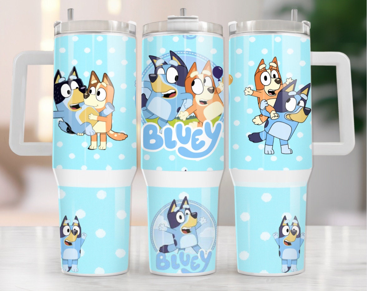 Bluey And Bingo Heeler Cartoon Custom Stanley Cup 40 oz 30 oz Tumbler With HandleTVC2301970