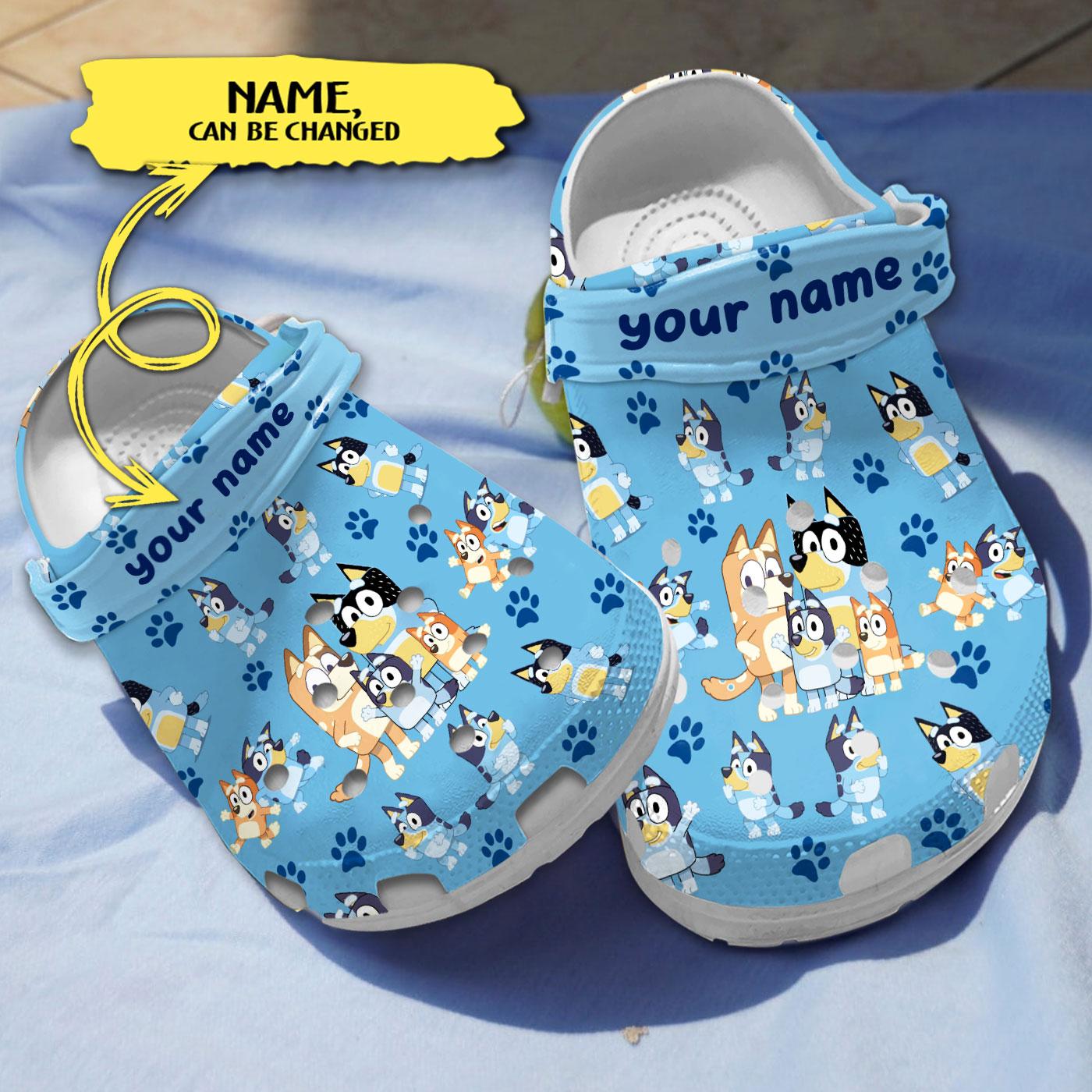 Bluey Cartoon Crocs Crocband Clogs Shoes Comfortable For Men Women and Kids