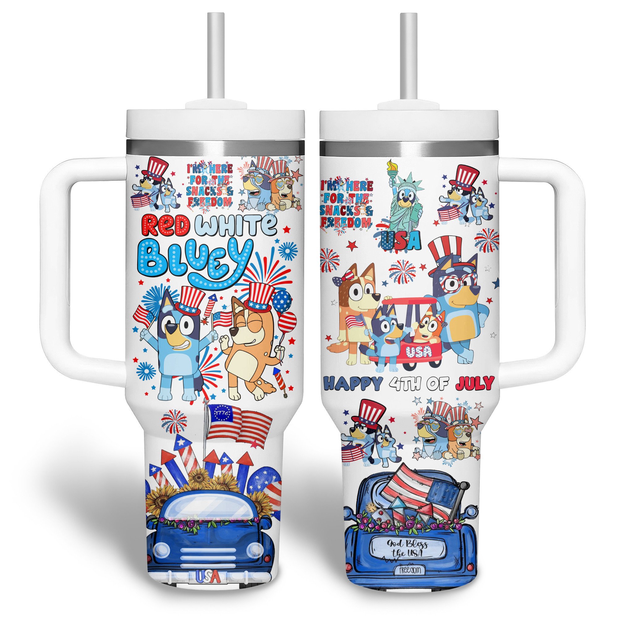 Bluey Cartoon Custom Stanley Cup 40 oz 30 oz Tumbler With HandleTVC2301183