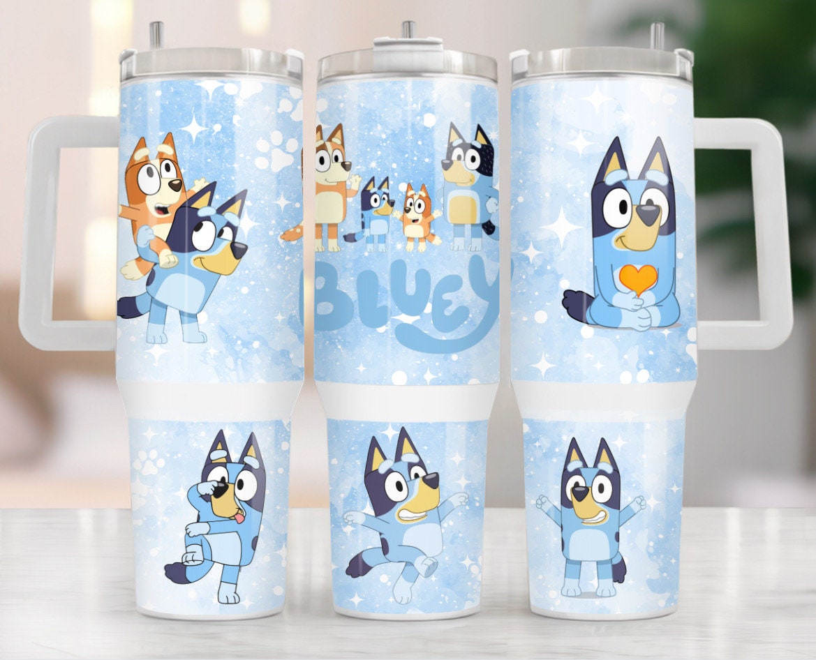 Bluey Heeler Family Cartoon Custom Stanley Cup 40 oz 30 oz Tumbler With HandleTVC2301970