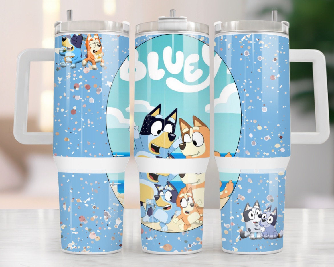 Bluey Heeler Family Cartoon Custom Stanley Cup 40 oz 30 oz Tumbler With HandleTVC2301970
