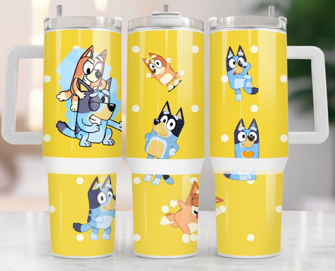 Bluey Heeler Family Cartoon Custom Stanley Cup 40 oz 30 oz Tumbler With HandleTVC2301971