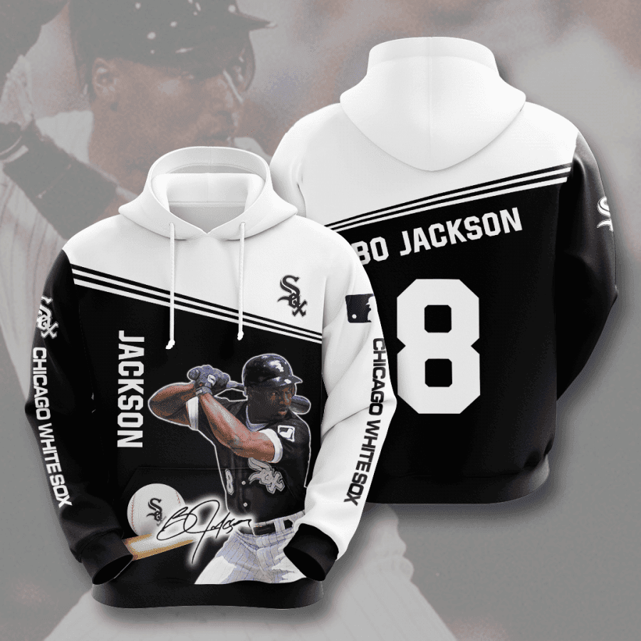 Bo Jackson Chicago White Sox 3D All Over Print Hoodie, Zip Hoodie