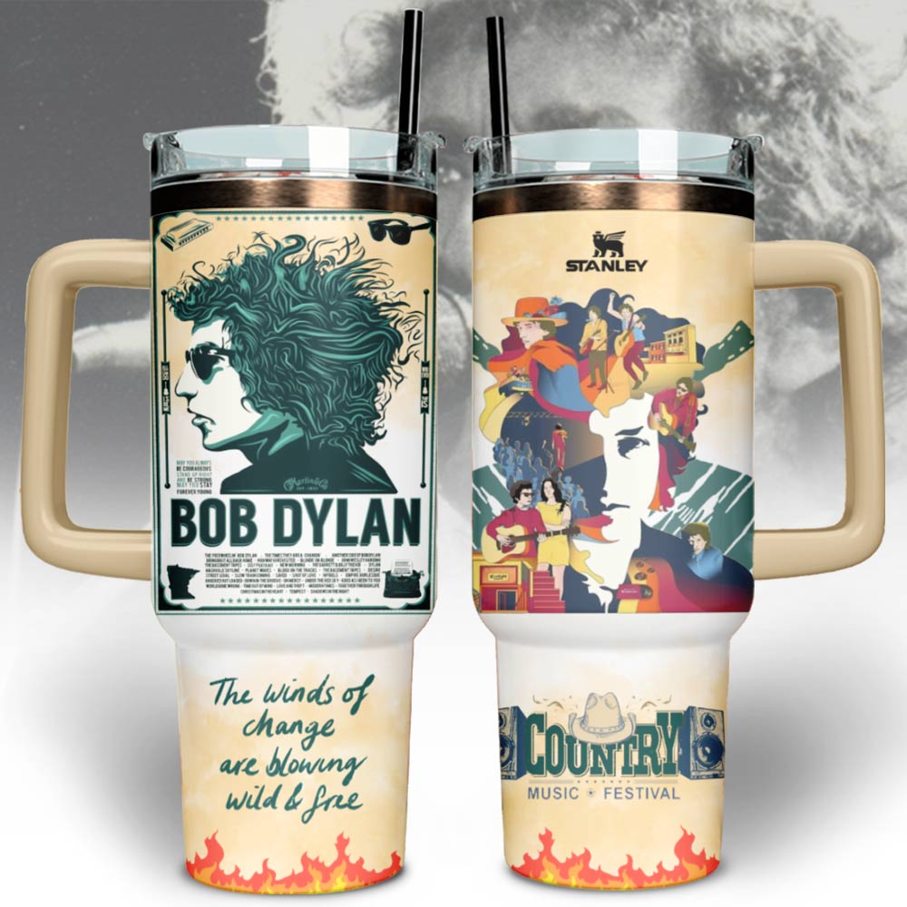 Bob Dylan Music Custom Stanley Cup 40 oz 30 oz Tumbler With HandleTVC2301130