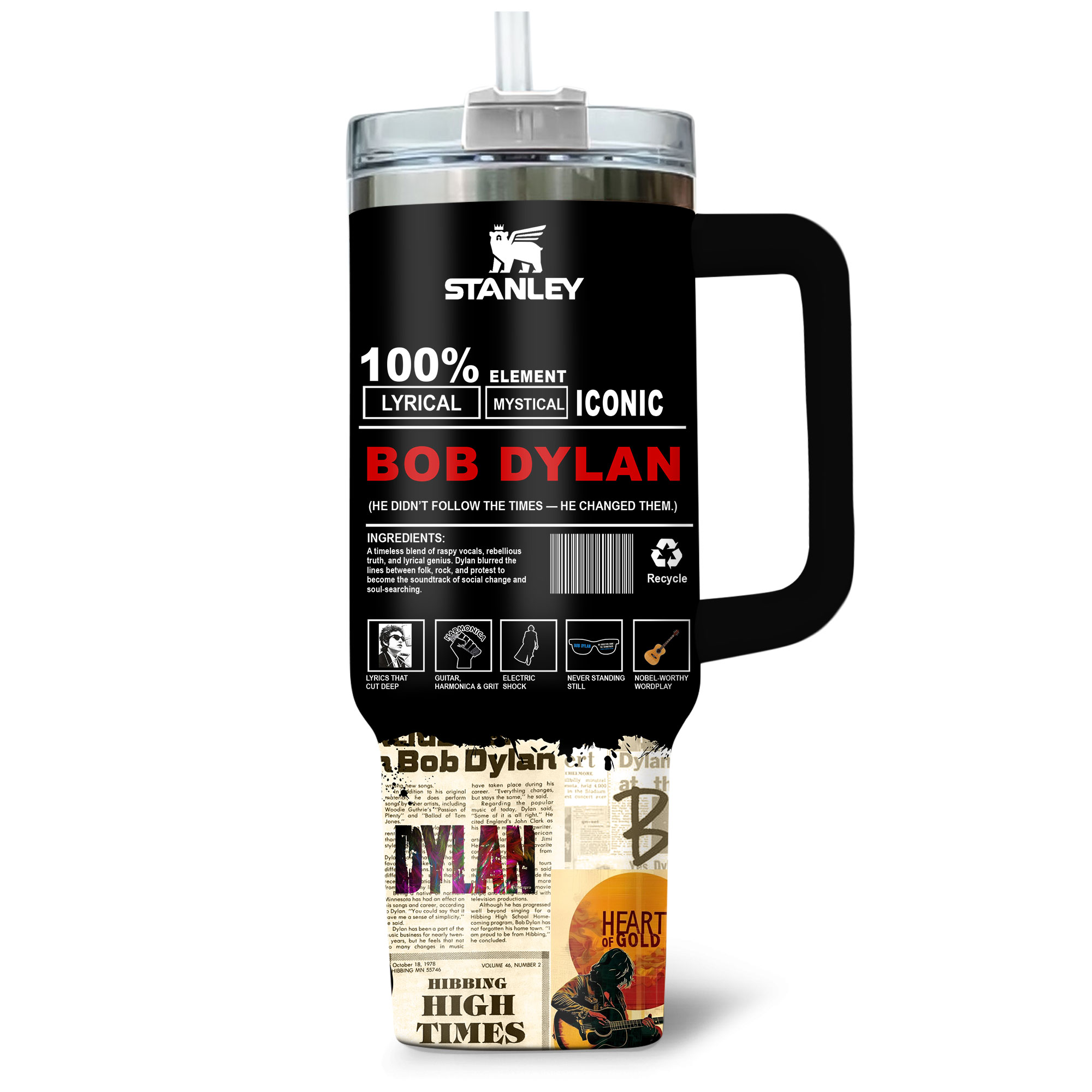 Bob Dylan Music Custom Stanley Cup 40 oz 30 oz Tumbler With HandleTVC2301173 - Image 3