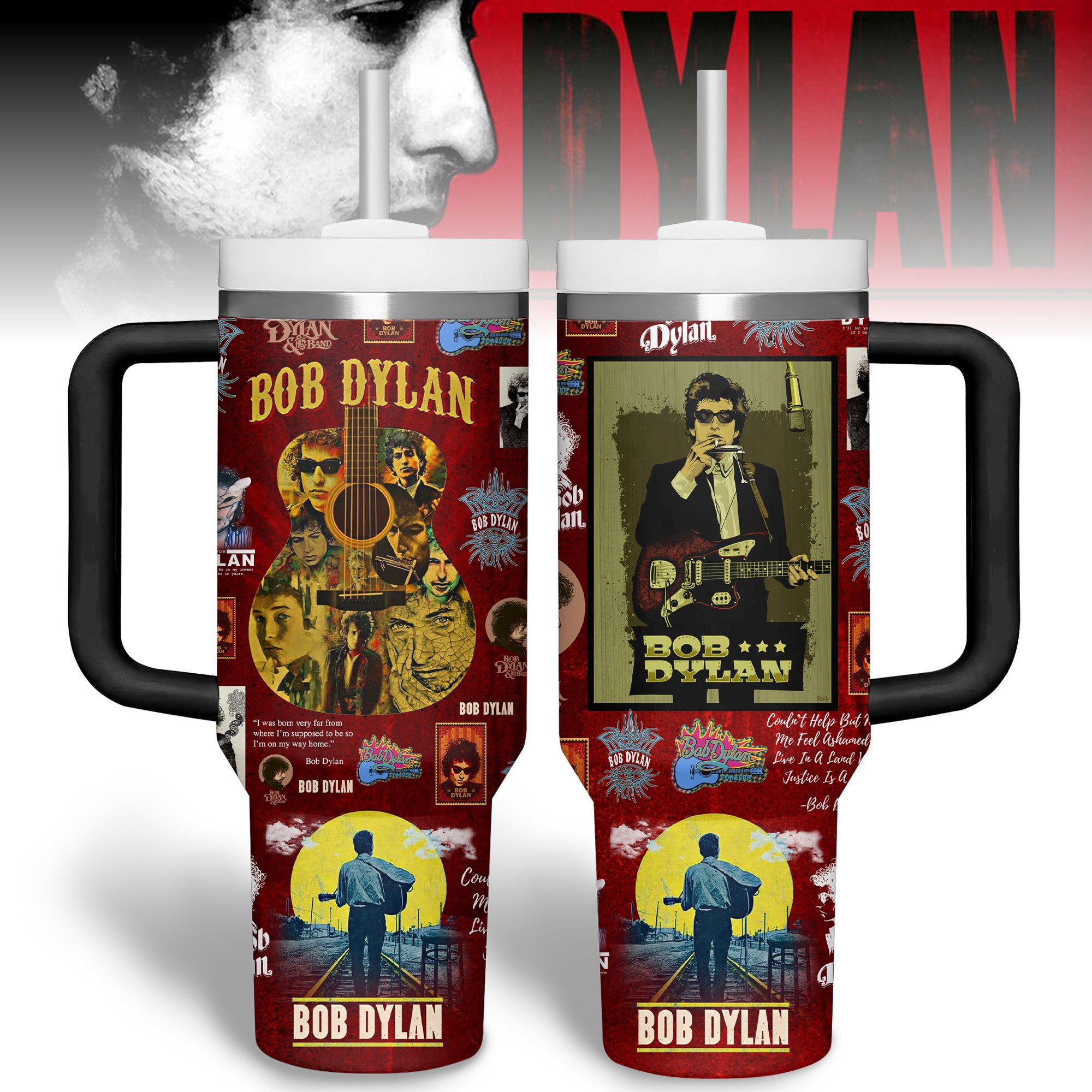 Bob Dylan Music Custom Stanley Cup 40 oz 30 oz Tumbler With HandleTVC2301329