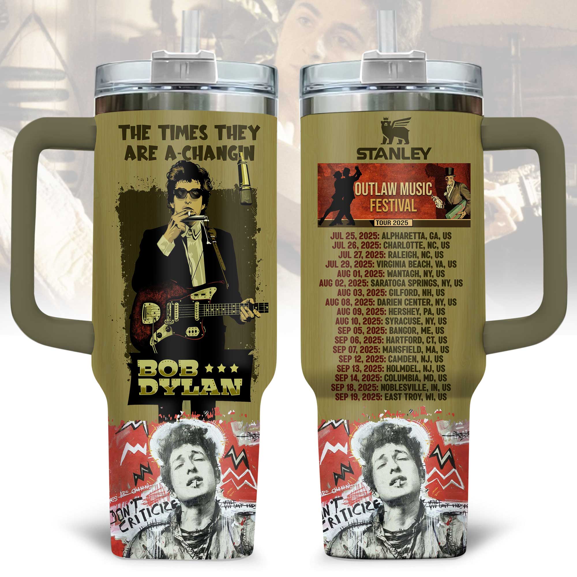 Bob Dylan Music Custom Stanley Cup 40 oz 30 oz Tumbler With HandleTVC230195 - Image 2