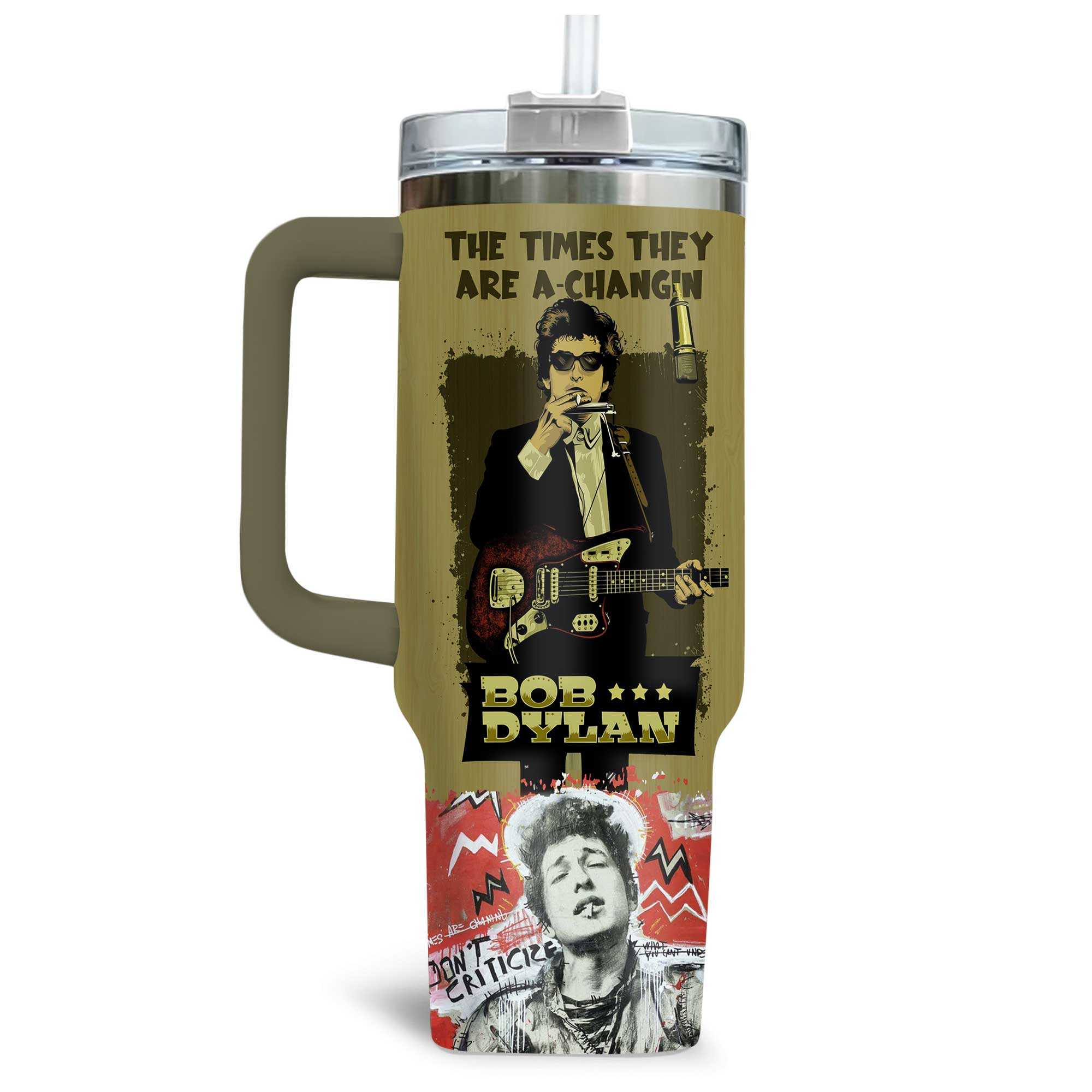 Bob Dylan Music Custom Stanley Cup 40 oz 30 oz Tumbler With HandleTVC230195 - Image 4