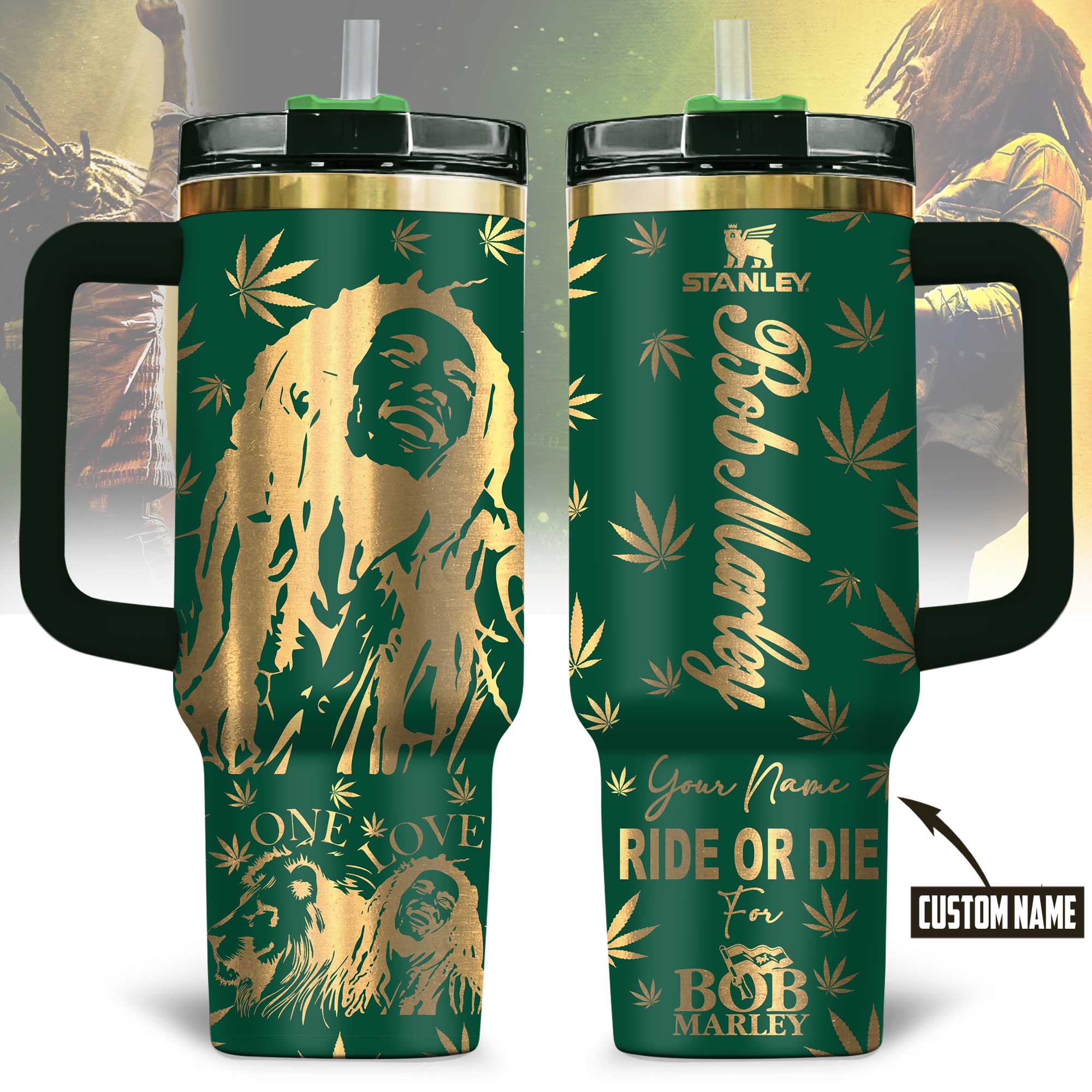 Bob Marley Music Custom Stanley Cup 40 oz 30 oz Tumbler With HandleTVC2301177