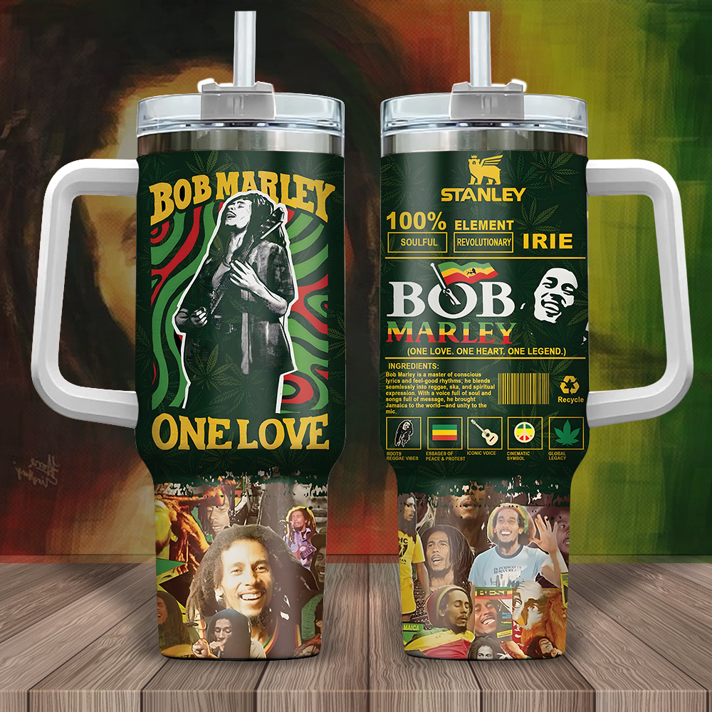Bob Marley Music Custom Stanley Cup 40 oz 30 oz Tumbler With HandleTVC2301248