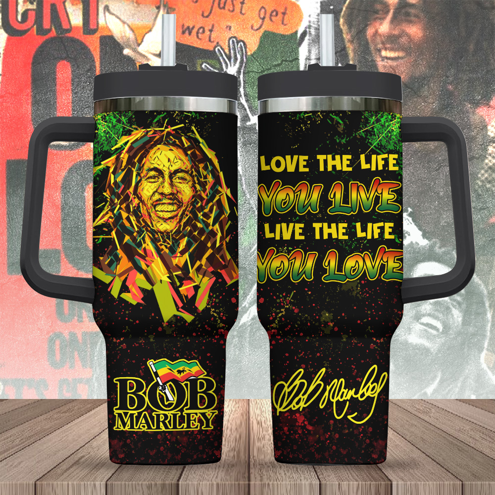 Bob Marley Music Custom Stanley Cup 40 oz 30 oz Tumbler With HandleTVC2301716