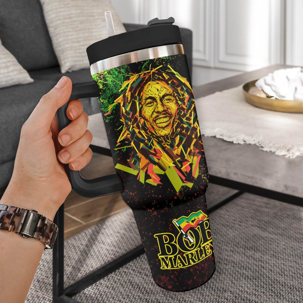 Bob Marley Music Custom Stanley Cup 40 oz 30 oz Tumbler With HandleTVC2301716 - Image 2