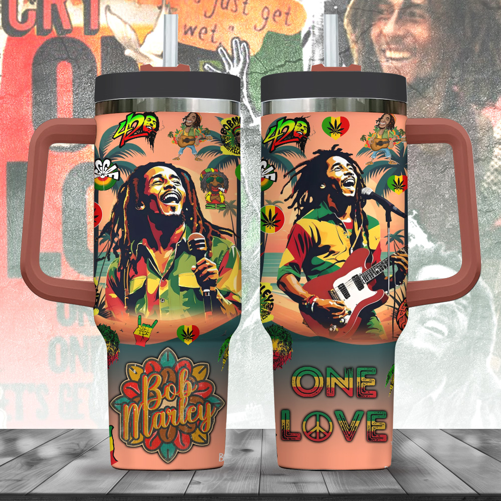 Bob Marley Music Custom Stanley Cup 40 oz 30 oz Tumbler With HandleTVC2301719