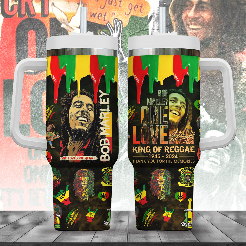 Bob Marley Music Custom Stanley Cup 40 oz 30 oz Tumbler With HandleTVC2301719