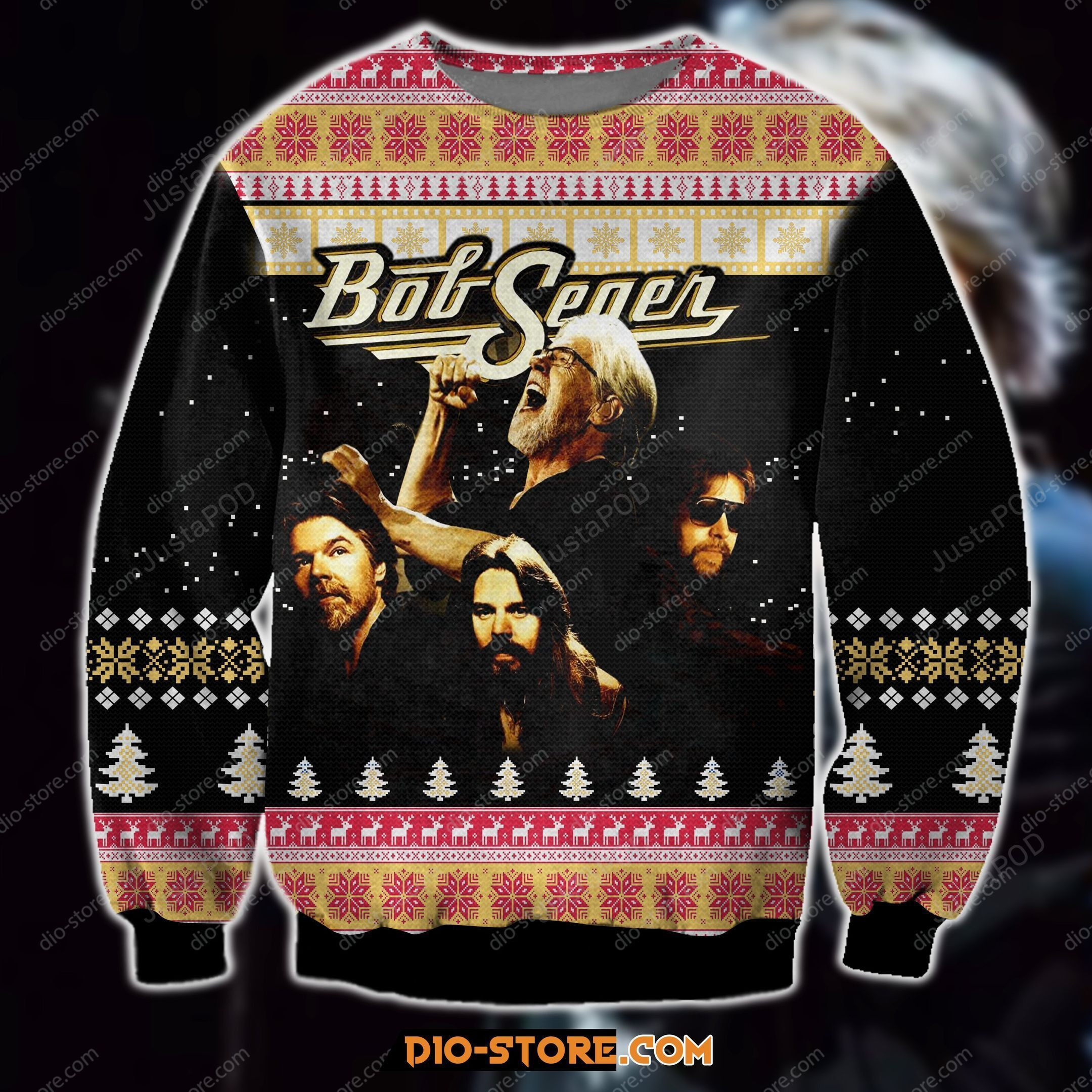 Bob Seger 3D Print Ugly Christmas Sweater Adult 3D Funny Matching for family