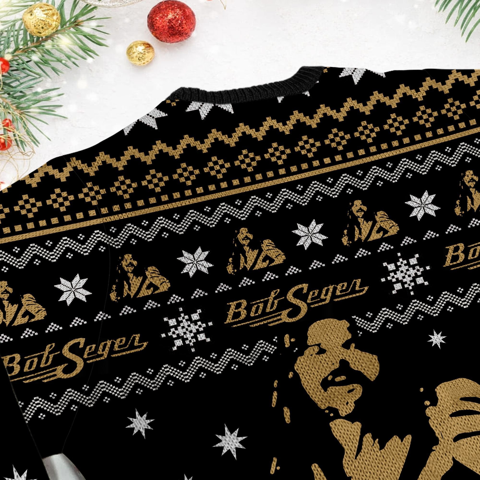 Bob Seger Thank You For The Memories Ugly Christmas Sweater Adult 3D Funny Matching for family - Image 6