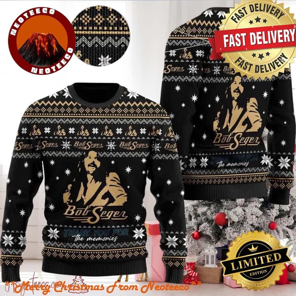 Bob Seger Thank You Xmas Holiday Ugly Sweater 2024