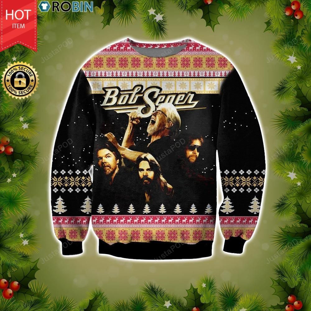 Bob Seger Ugly Christmas Sweater Adult 3D Funny Matching for family