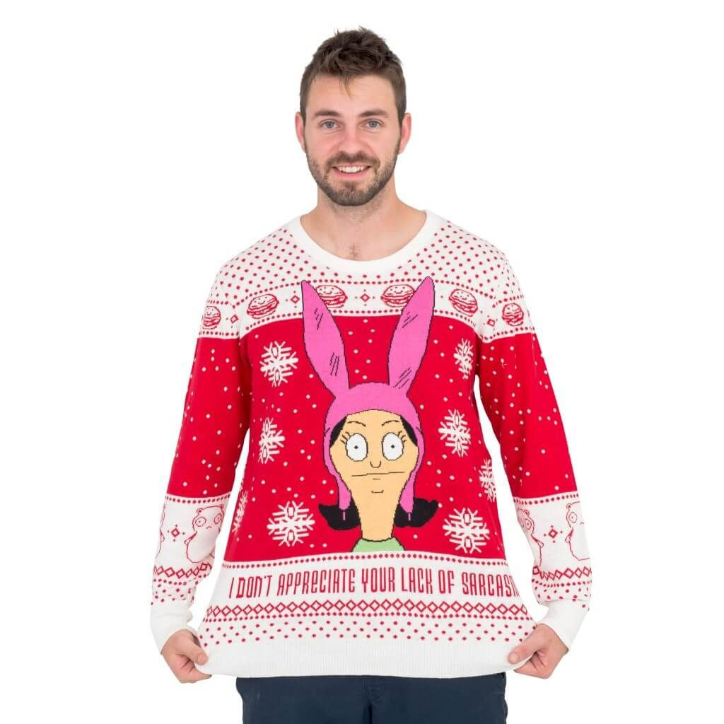 Bobs Burgers Louise Appreciate Your Lack Of Sarcasm Ugly Christmas Sweater Adult 3D Funny Matching for family
