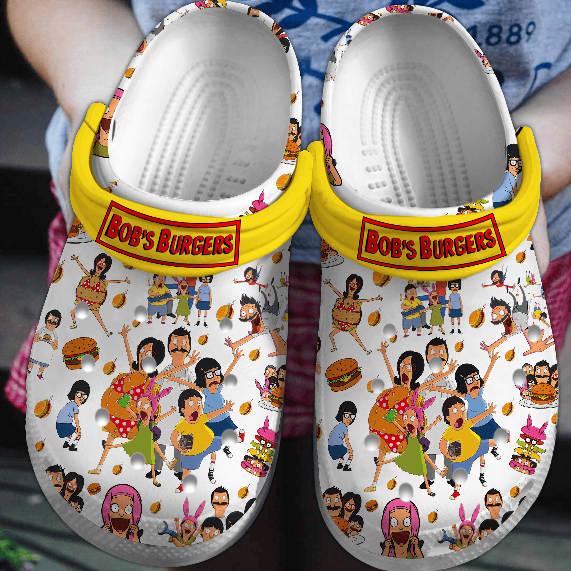 Bob's Burgers TV Series Crocs Crocband Clogs Shoes Comfortable For Men Women and Kids
