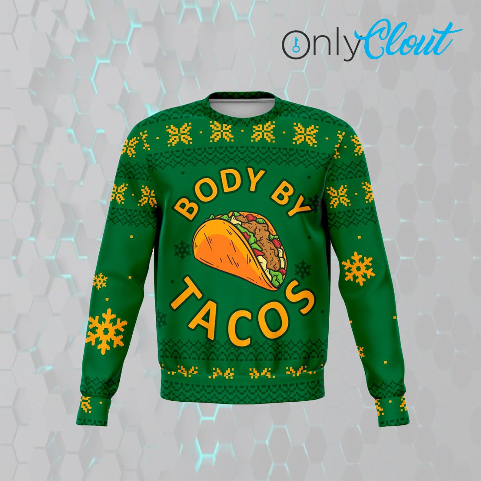 Body By Tacos Funny Ugly Christmas Sweater Adult 3D Funny Matching for family