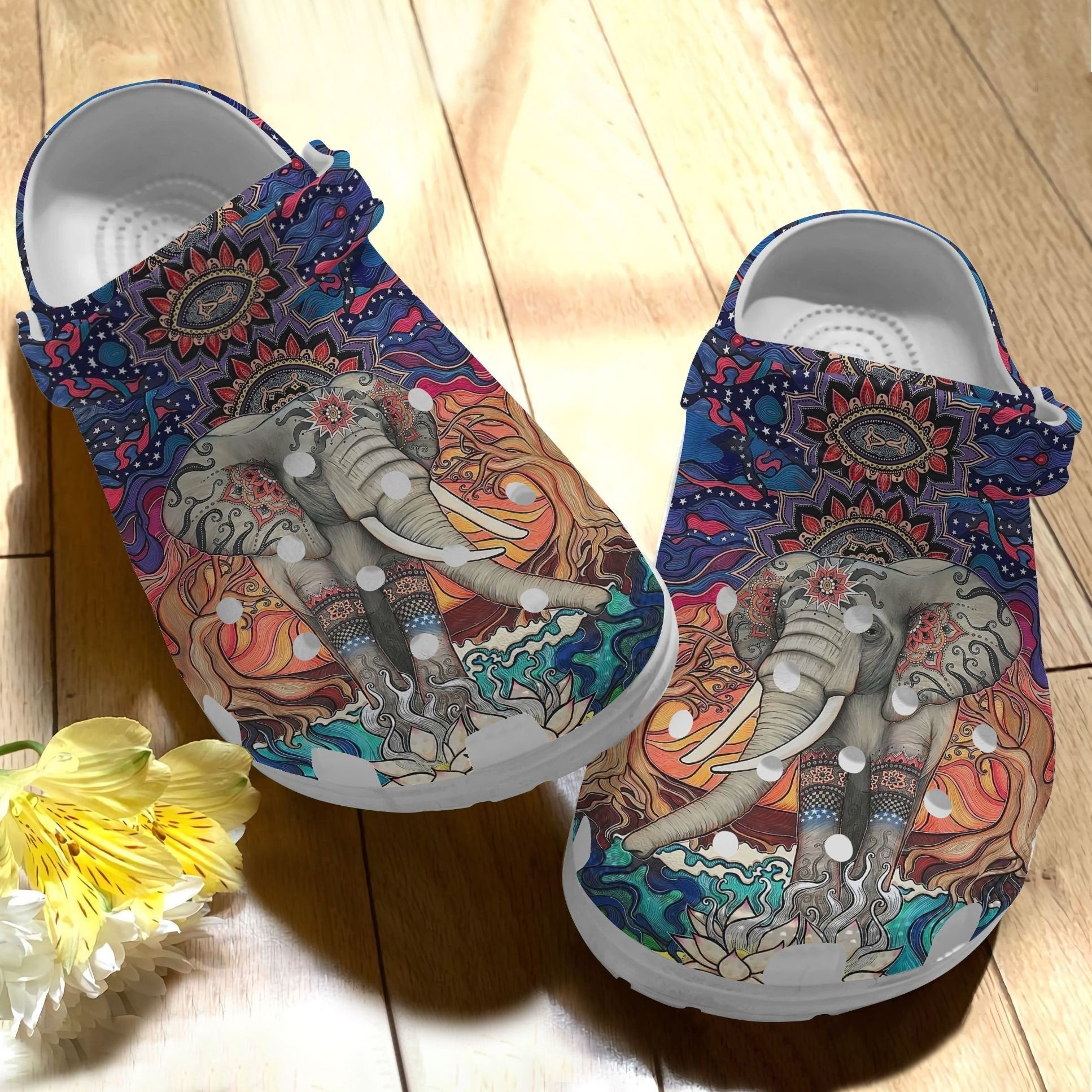 Boho Elephant Shoes - Multiple Colors clog Birthday Gift