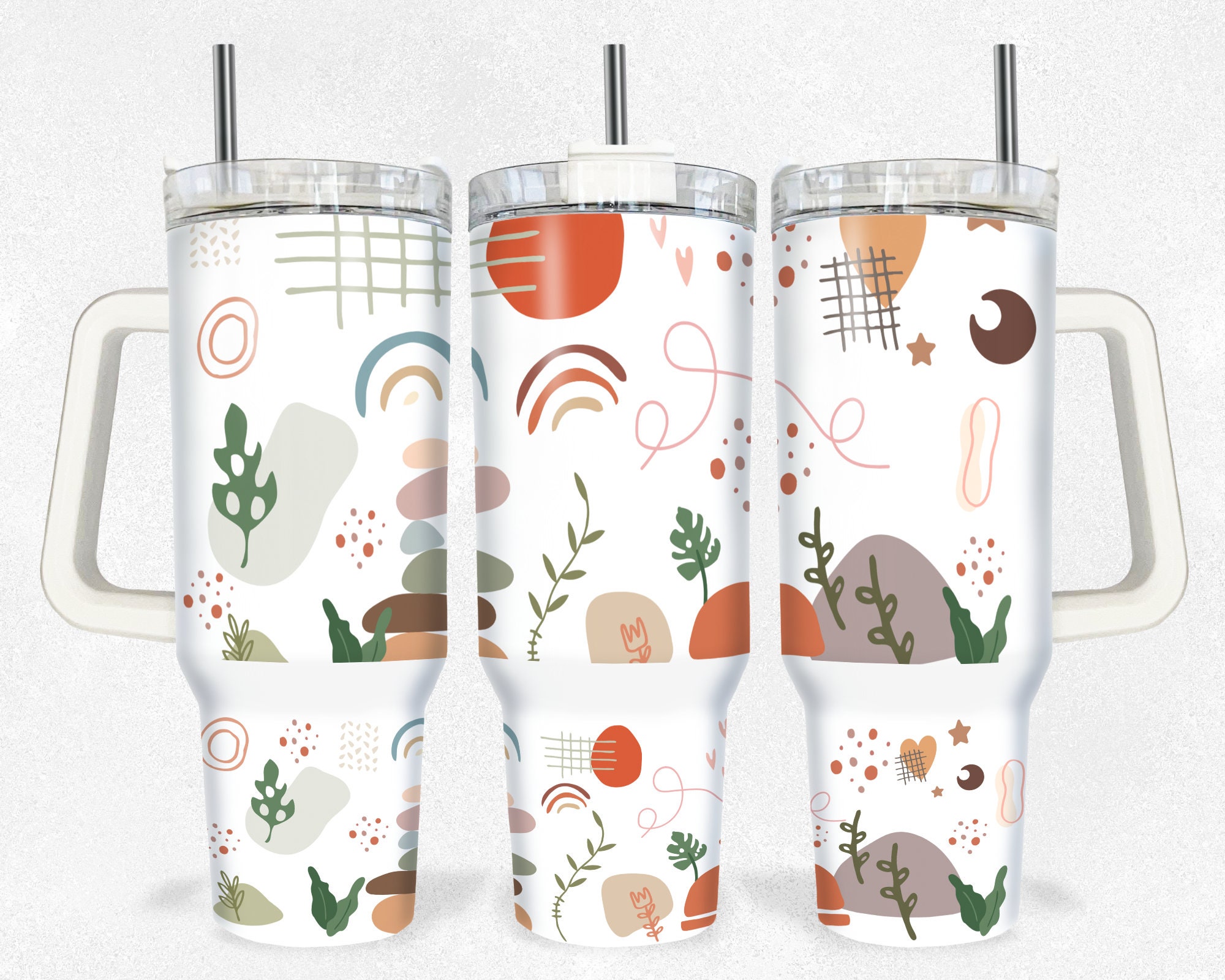 Boho Floral Custom Stanley Cup 40 oz 30 oz Tumbler With HandleTVC2301155