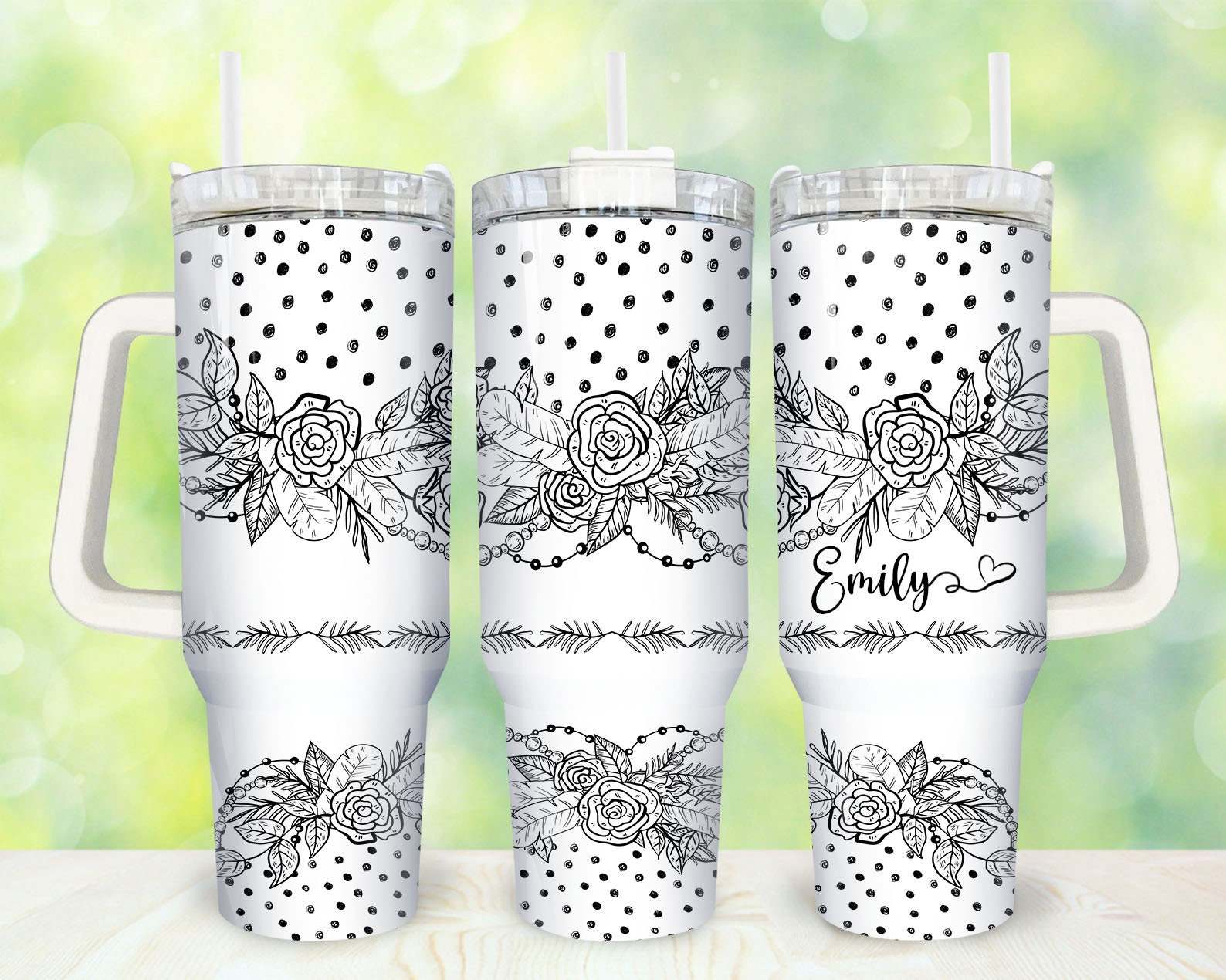 Boho Flowers Custom Stanley Cup 40 oz 30 oz Tumbler With HandleTVC2301874