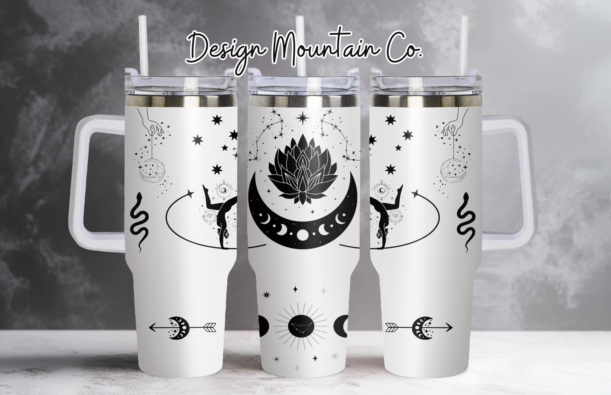 Boho Sun and Moon Custom Stanley Cup 40 oz 30 oz Tumbler With HandleTVC2301914