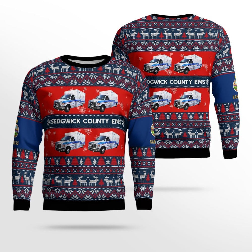 Boise, Idaho Ada County EMS Christmas Ugly Sweater Unisex Christmas Gift